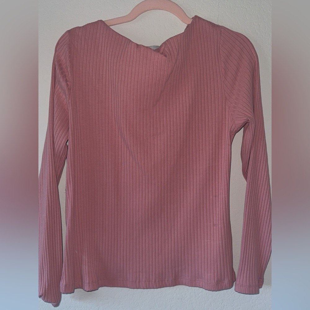 a new day Ribbed Long Sleeve Top - Pink